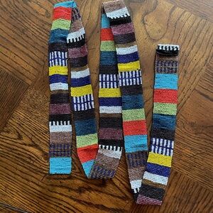 Colorful Beaded Striped Belt